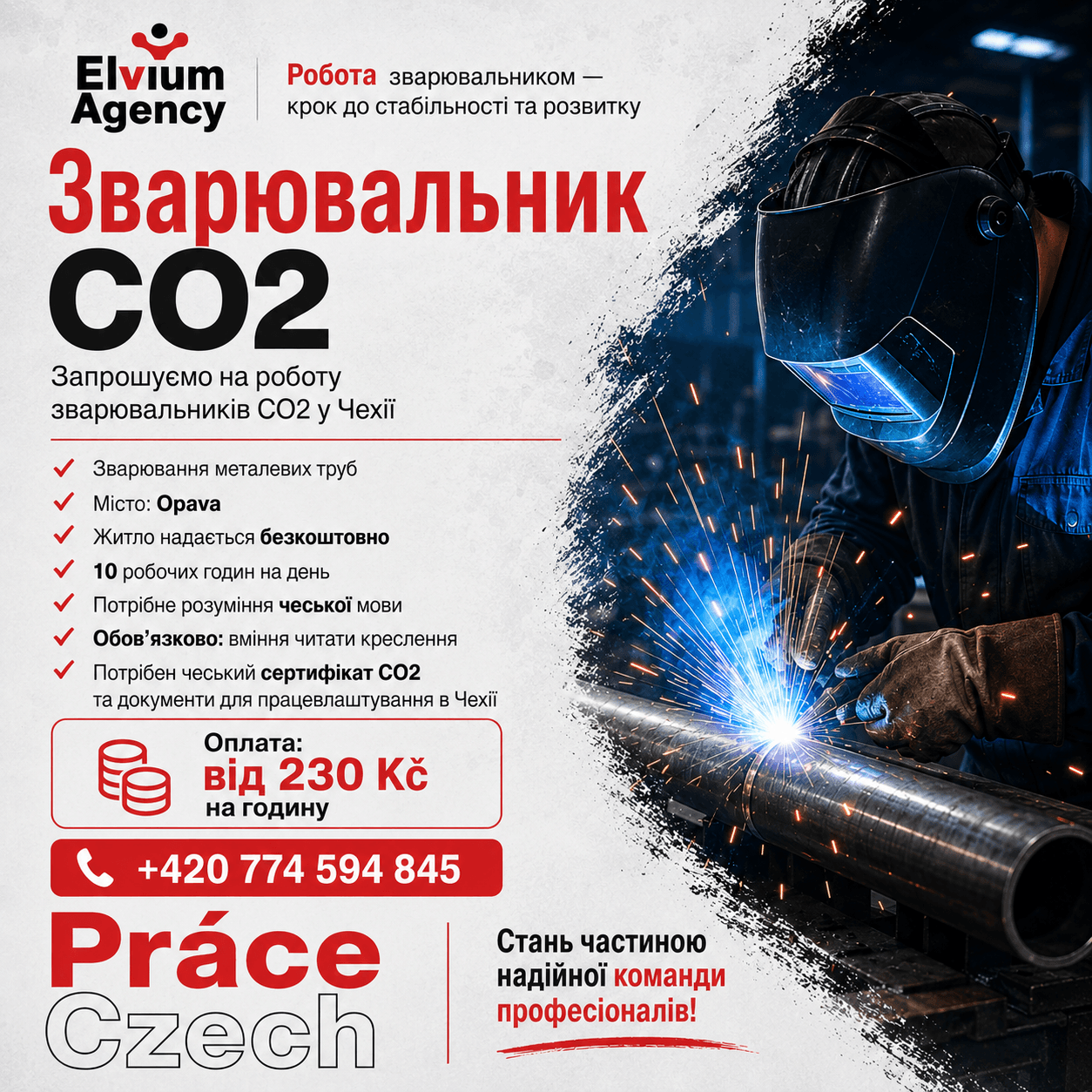 Svářeč CO2 v Opavě